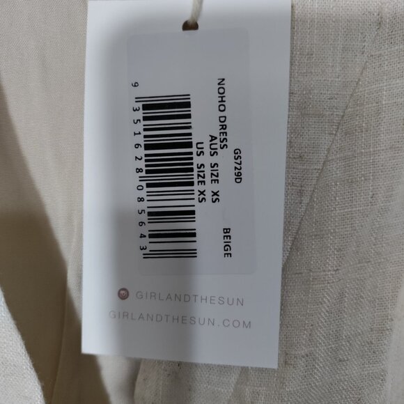 Girl And The Sun Noho Linen Blend Button Front Maxi Dress Woman's Size XS New - Picture 4 of 9